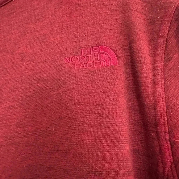 North Face Men's Red Wine Color Full Zip fleece Jacket embroidered logos Sz XL. - Picture 5 of 11